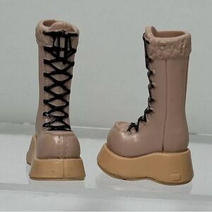 Barbie My Scene Boots Shoes Tall Platform Rose combat boots